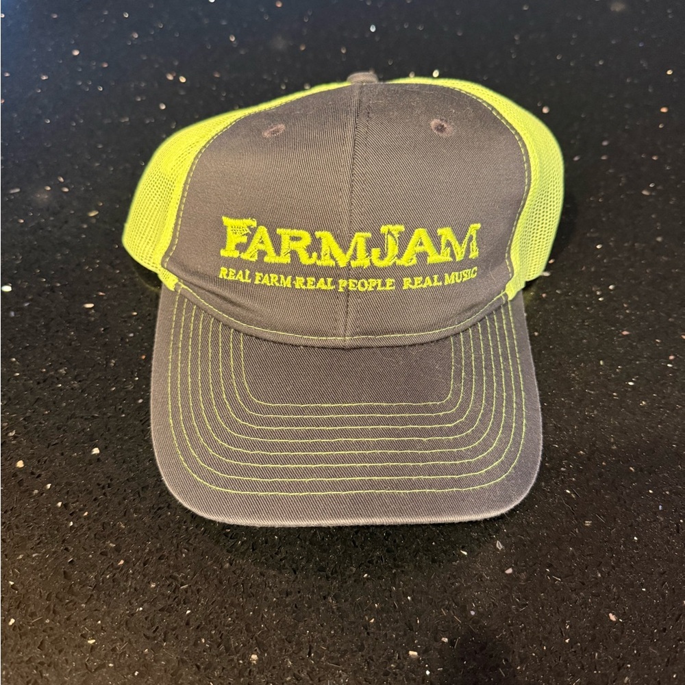 Gray and Neon Yellow Mesh Trucker Hat